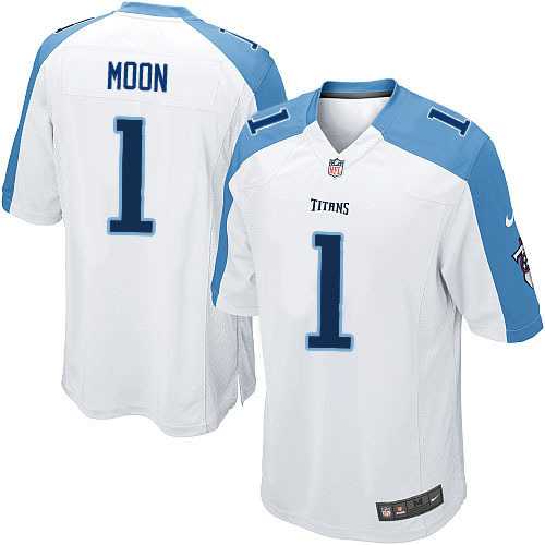 Nike Men & Women & Youth Titans #1 Moon White Team Color Game Jersey